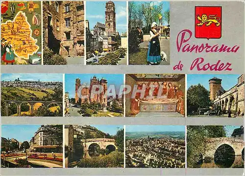 Moderne Karte Rodez (Aveyron)