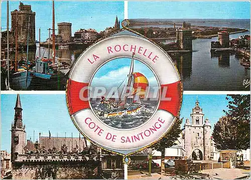 Moderne Karte La Rochelle Cote de Saintonge De gauche a droite Le Port et les trois Tours