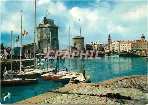 Moderne Karte En Aunis la Rochelle (Chate Mme) Le port la Tour St Nicolas la Tour de la Chaine et la Tour