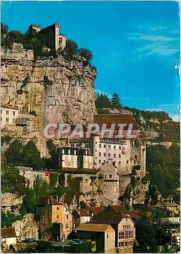 Cartes postales moderne Rocamadour Cite Mediavale 2e site de France le Rocher vue de la route de Cohors