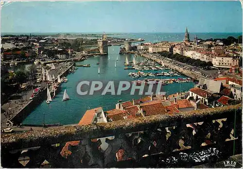 Moderne Karte La Rochelle (Chte Mme) Le port vue d'ensemble les Tours Saint Nicolas et de la chaine XIVe s a d