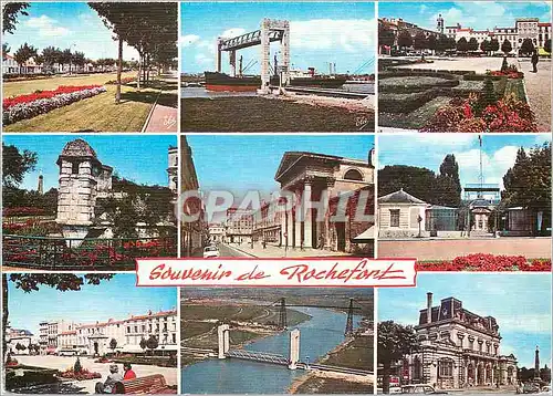 Cartes postales moderne Rochefort de gauche a droite Cours d'Ablois Le Pont a travee levante de Marttou