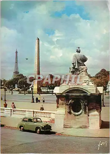 Cartes postales moderne Couleurs et Lumiere de France Paris Place de la Concorde Tour Eiffel
