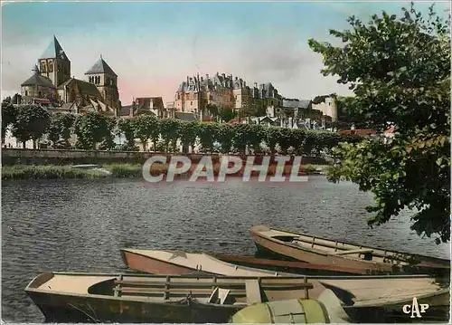 Moderne Karte Saint Aignan l'Eglise le chateau et le Quais