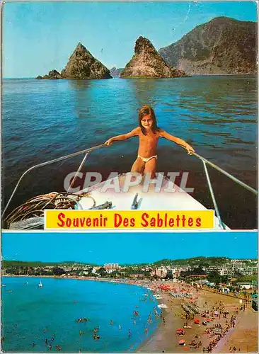 Cartes postales moderne Les Sablettes Les deux freres la plage