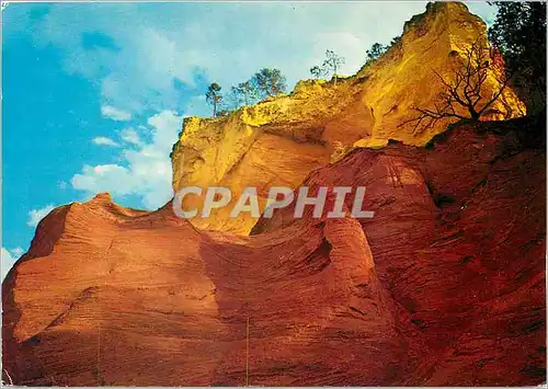 Cartes postales moderne Roussillon (Vaucluse) Alt 400 m les falaises sang et or des carrieres d'ocre