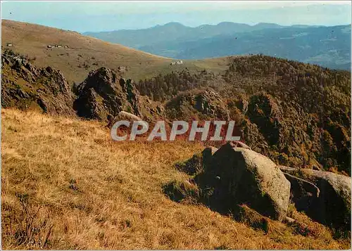 Cartes postales moderne Les Hautes Vosges les Spitzkopfe avec au fond la ferme du Schiessroth