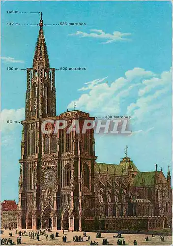 Moderne Karte Strasbourg la Cathedrale des Munstre