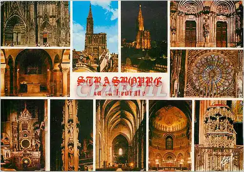 Cartes postales moderne Strasbourg Bas Rhin au pays des Cigogne la cathedrale (XIIe XIIIe XIVe et XVe s)