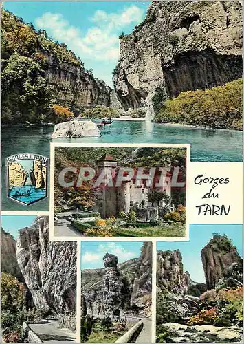 Moderne Karte En Parcourant les Gorges du Tarn Les Detroits le Chateau de la Caze Cirque des Baumes