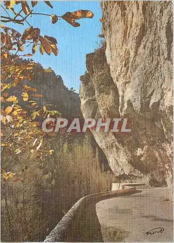 Moderne Karte Gorges du Tarn (Lozere) Rochers en encorbellement au cirque de Baumes