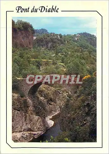 Moderne Karte Haute Vallee de l'Ardeche le Pont du Diable a Thueyts