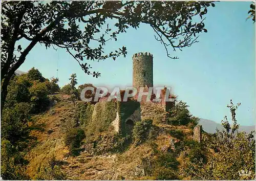 Cartes postales moderne Ardeche Pittoresque Haute Vallee de l'Ardeche ruines du chateau feodal de Chadenac aux environd