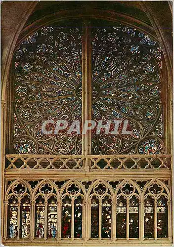 Moderne Karte En touraine Tours (Indre et Loire) Cathedrale St Gatien Rose du Transept (XIVe)