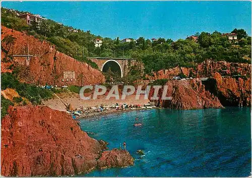 Moderne Karte La Corniche d'Or Le Trayas (Var) La Plage N D