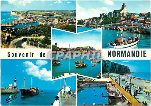 Moderne Karte Souvenir de Normandie Le Treport Vue generale