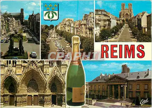 Cartes postales moderne En Chapagne Reims (Marne) Le Cours Langlet la Place Drouet d'Erlon