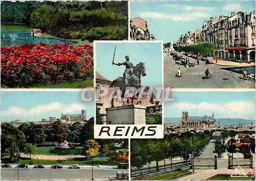 Cartes postales moderne Souvenir de Reims Jardin Ecole Place d'Erlon