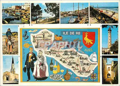 Moderne Karte Ile de Re (Chte Mme) Ars en Re Ane en Culottes