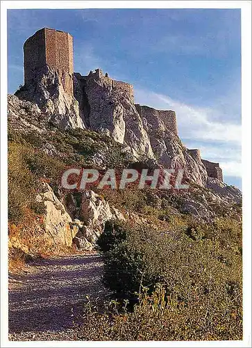 Cartes postales moderne Pays Cathare Chateau de Queribus Encore quelques pas vers le vertige