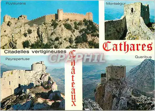 Moderne Karte Arts et Couleurs du Languedoc Les derniers refuges et hauts lieux de la resistance cathare au XI