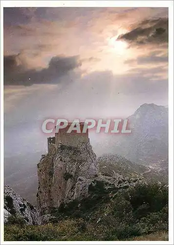 Cartes postales moderne Pays Cathare Chateau de Queribus Sous unciel en gloire