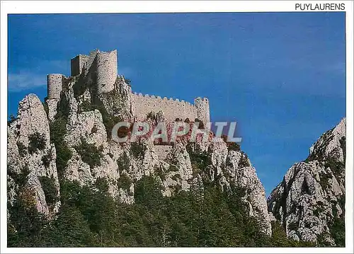 Cartes postales moderne Puy laurens (Aude) Citadelle Cathare haut perchee sur un eperon rocheux des Pyrenees audoises