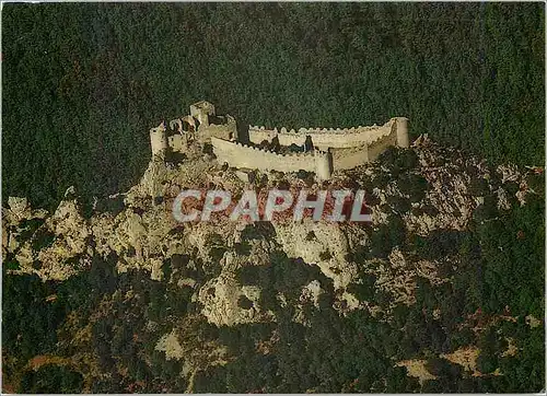 Moderne Karte Citadelles Cathares Le Chateau de Puylaurens culmine a 700 m d'altitude