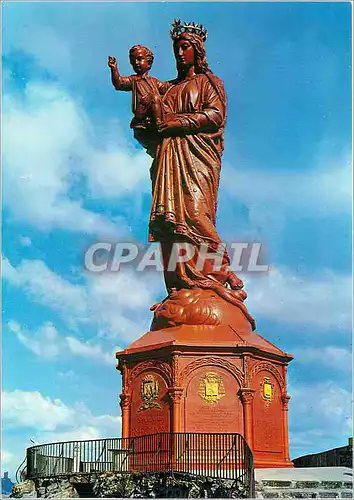 Cartes postales moderne Le Puy (Hte Loire) alt 630 m le rochr Corneilel et la Statue de  N D de France Haut de la Statue