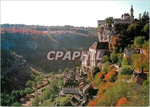 Moderne Karte a travers le Lot Roc Amadour Lieu de pelerinage 2e site de France