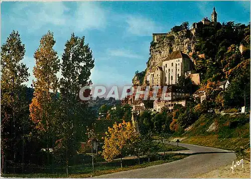 Moderne Karte Rocamadour (Lot) Site de France Vue generale