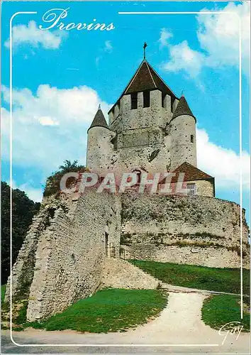 Moderne Karte Provins (Sene Marne) La tour de Cesar donjon XIIe s