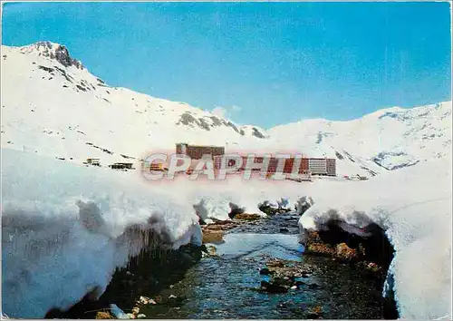 Cartes postales moderne Lac Tignes (Savoie) L'Unite Touristique et le Bec Rouge