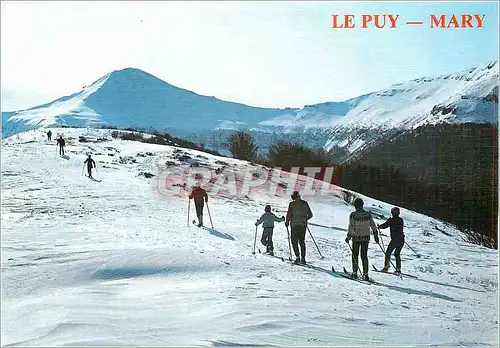 Cartes postales moderne Les Monts du Cantal en Hiver Ski de fond au col Serres alt 1364 m