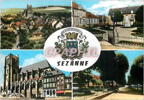 Moderne Karte Souvenir de Sezanne (Marne)