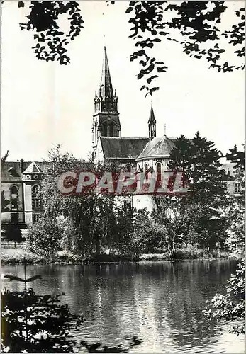 Cartes postales moderne Abbaye de la Grande Trappe Soligny la Trappe (Orne) Chevet de l'Eglise vu de l'etang