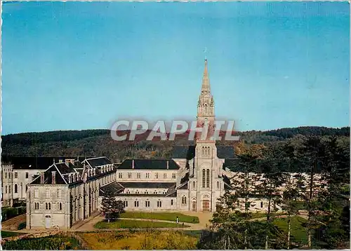 Moderne Karte Abbaye de la Trappe Soligny la Trappe (France) l'abbaye vue du sud