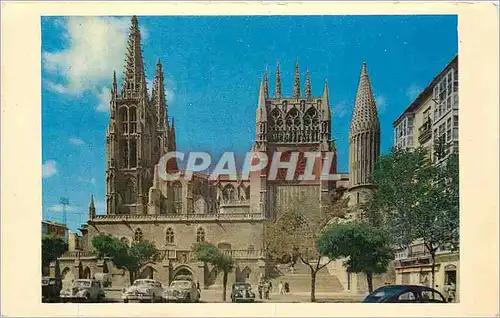 Moderne Karte Burgos Vue laterale de la Cathedrale