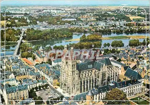 Cartes postales moderne Les Merveilles du Val de Loire Tours (I et L) La Cathedrale St Gatien (XIIe XVIe s)