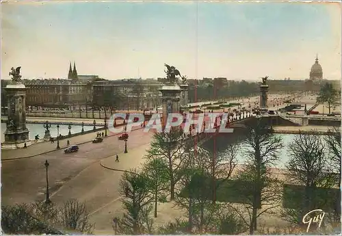 Cartes postales moderne Paris et ses merveilles le pont Alexandre III (1990) et l'esplanade des Invalides