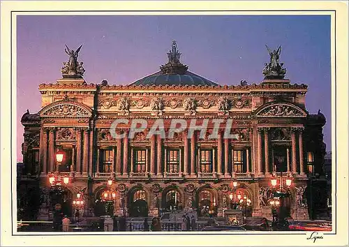 Cartes postales moderne Paris le nuit l'opera