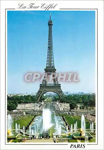 Cartes postales moderne Paris La Tour Eiffel et les Jets d'eau du Trocadero