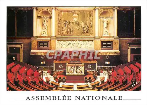 Moderne Karte Paris Assemblee Nationale Le Palais Bourbon la Salle des Seances
