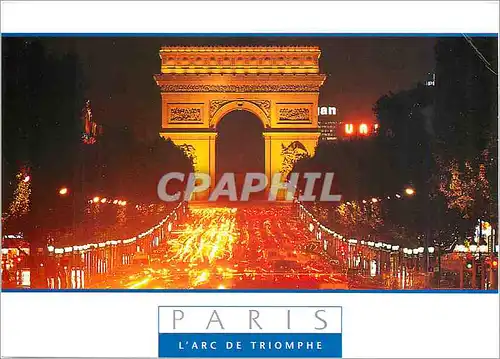 Cartes postales moderne Paris l'arc de Triomphe