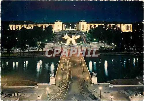 Cartes postales moderne Paris le palais de Chaillot illumine