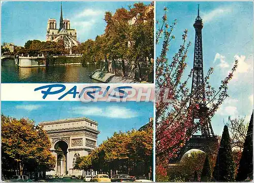 Cartes postales moderne Paris N D l'arc de Triomphe la Tour Eiffel