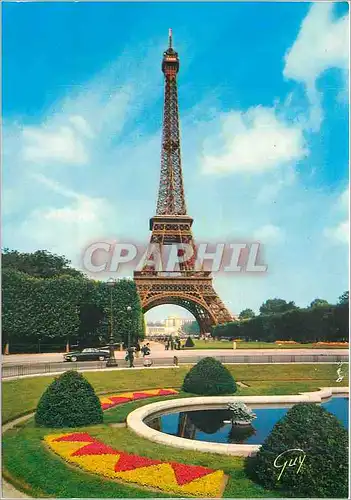 Cartes postales moderne Paris et ses Merveilles la tour eiffel (1887 1889) et le Champ de Mars au fond le palais de Chai