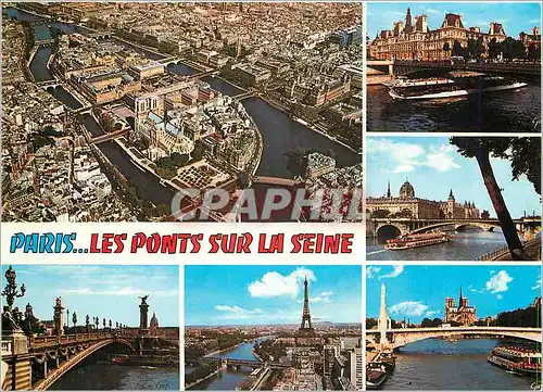 Cartes postales moderne Paris et ses merveilles L'Ile de la Cite d'aval en amont le palais de justice