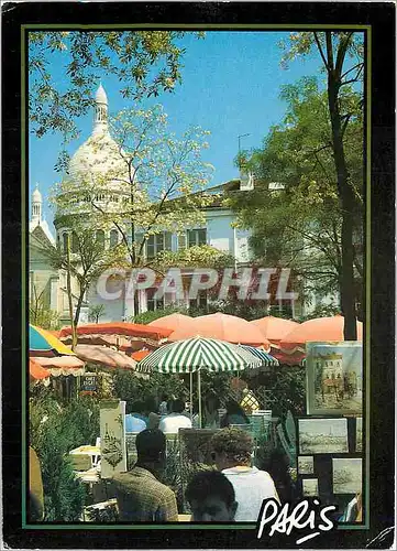 Cartes postales moderne Paris Sacre Coeur Place du Tertre