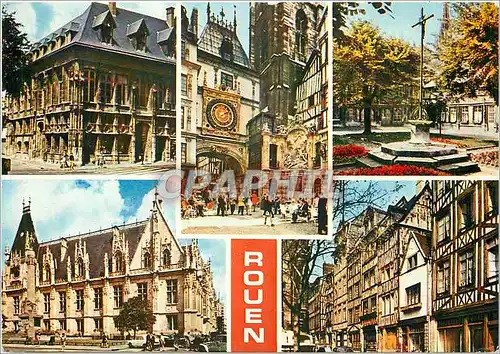 Cartes postales moderne Normandie Rouen Le Syndicat d'initiative Palais de Justice Le Gros Horloge